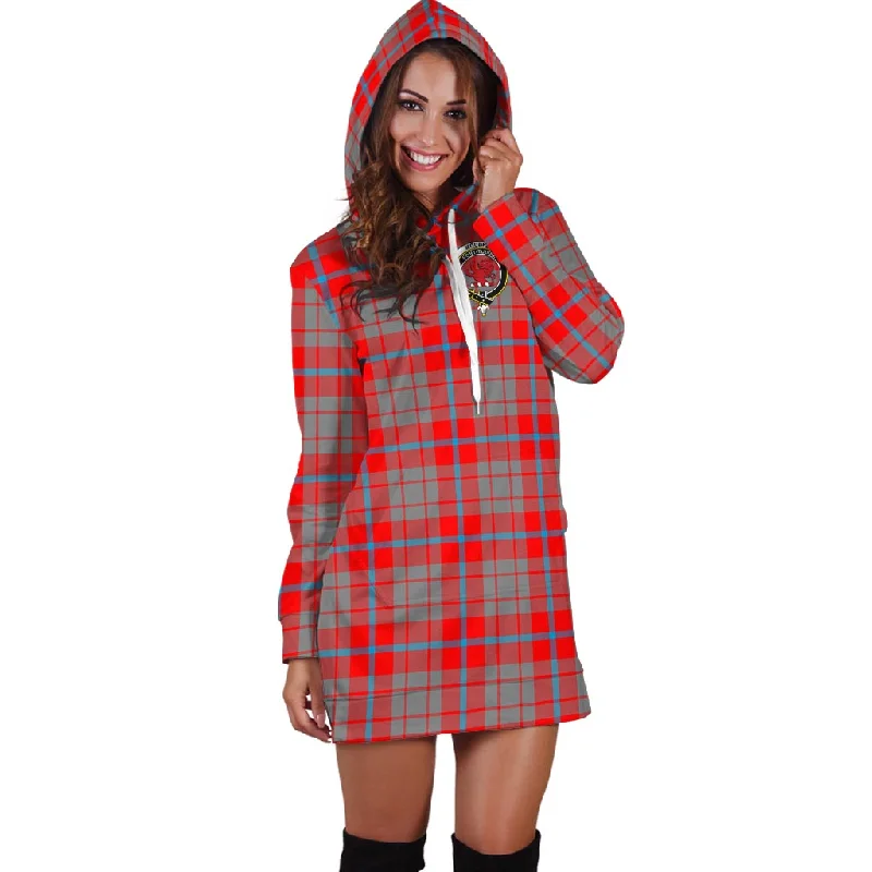 Moubray Tartan Hoodie Dress with Family Crest Knitted unclassified dresses