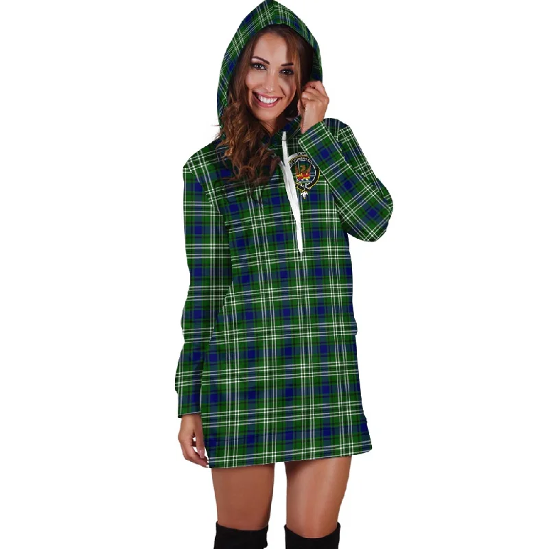 Mow Tartan Hoodie Dress with Family Crest Winter unclassified dresses