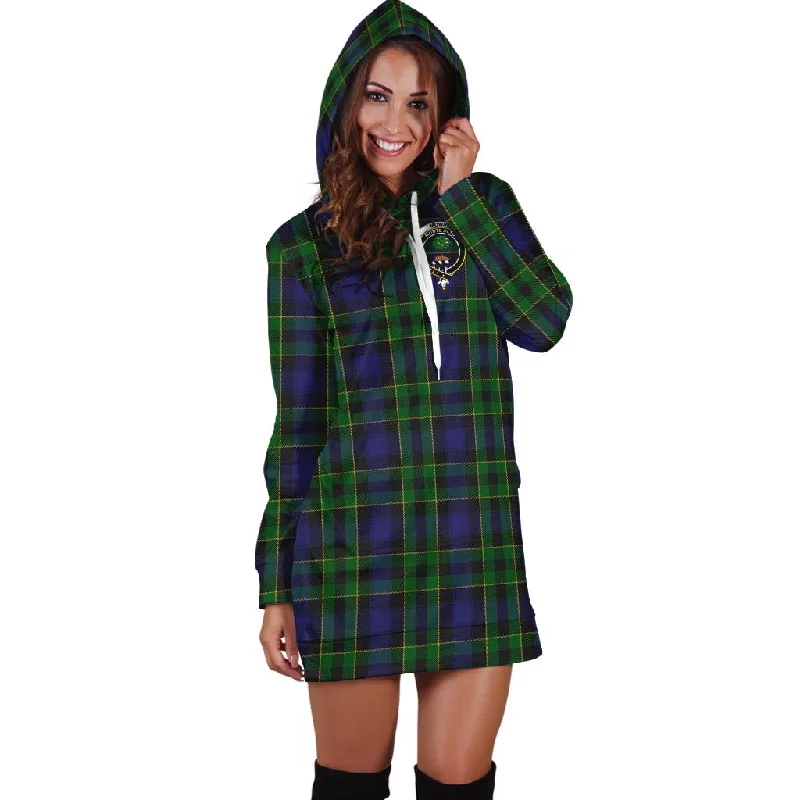 Mowat Tartan Hoodie Dress with Family Crest Gothic unclassified dresses