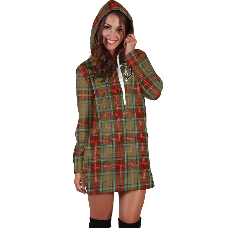 Muirhead Old Tartan Hoodie Dress with Family Crest Striped unclassified dresses