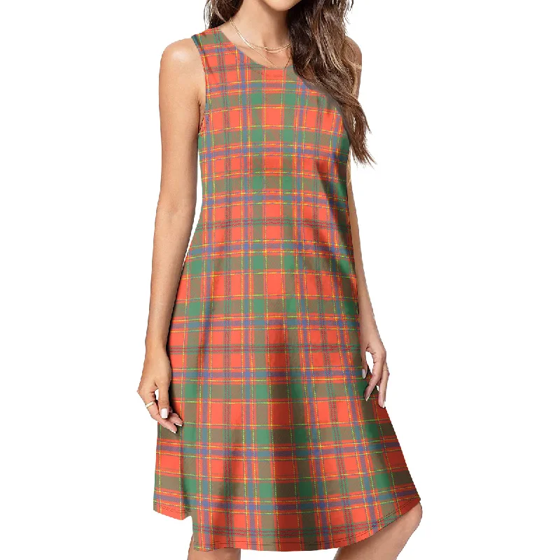 Munro Ancient Tartan Womens Casual Dresses Velvet unclassified dresses