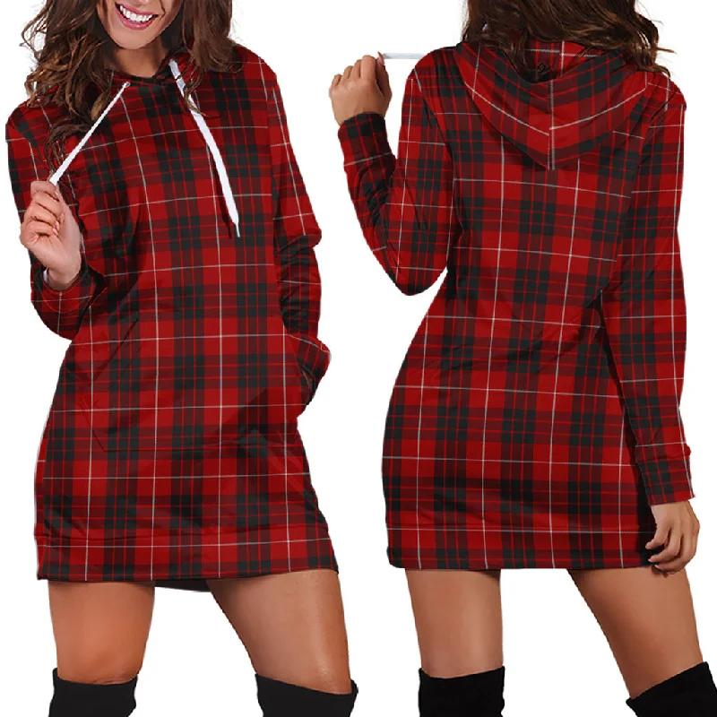 Munro Black and Red Tartan Hoodie Dress Tulle unclassified dresses