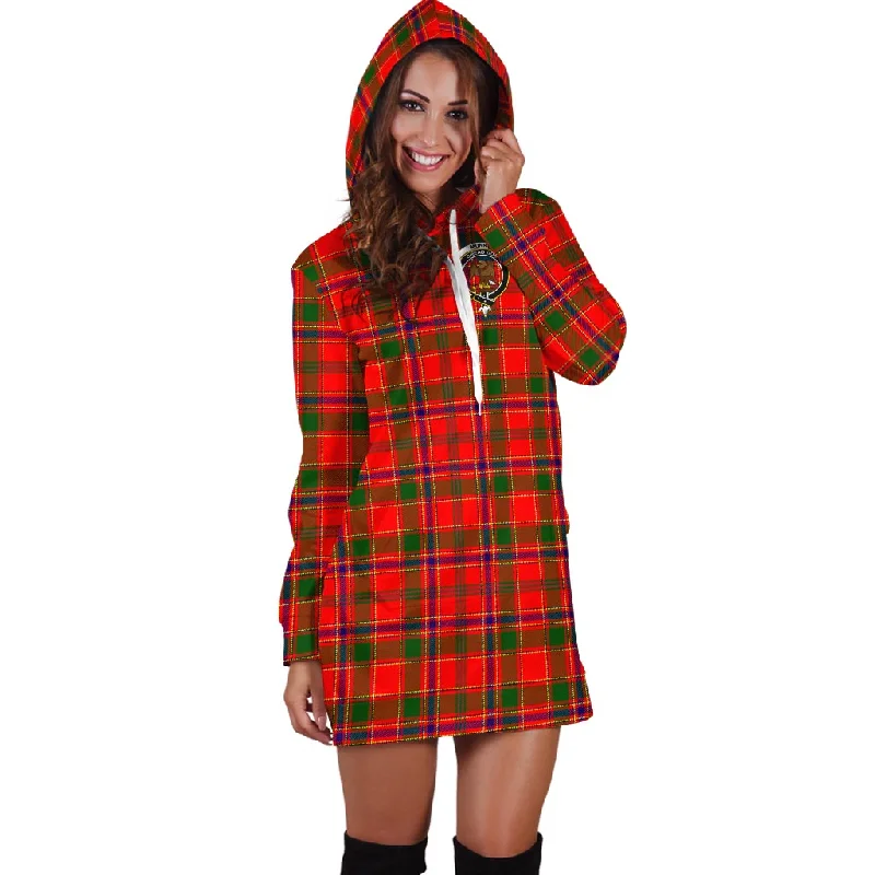 Munro Modern Tartan Hoodie Dress with Family Crest Casual unclassified dresses