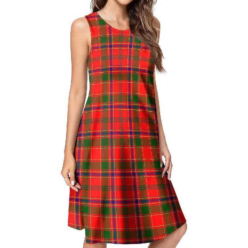 Munro Modern Tartan Womens Casual Dresses One-shoulder unclassified dresses