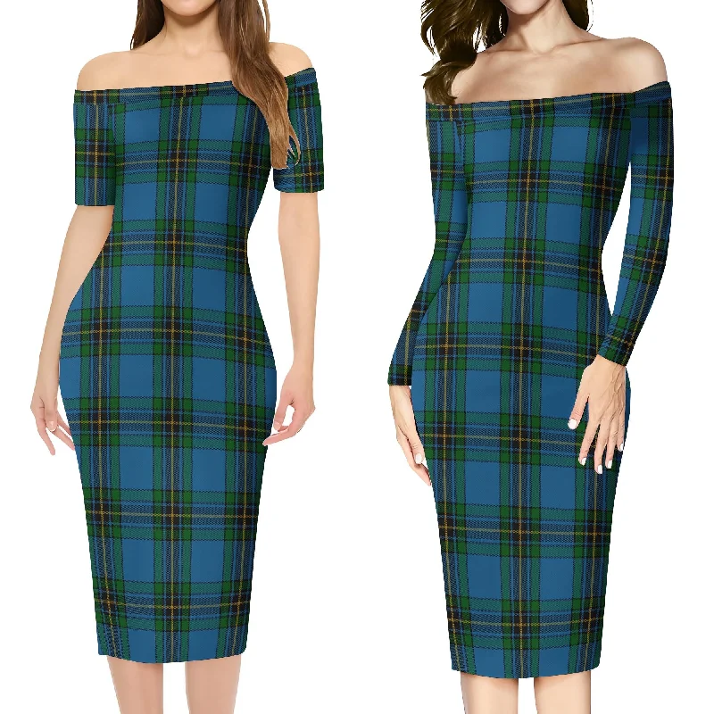 Murray of Elibank Tartan Off Shoulder Lady Dress Preppy unclassified dresses