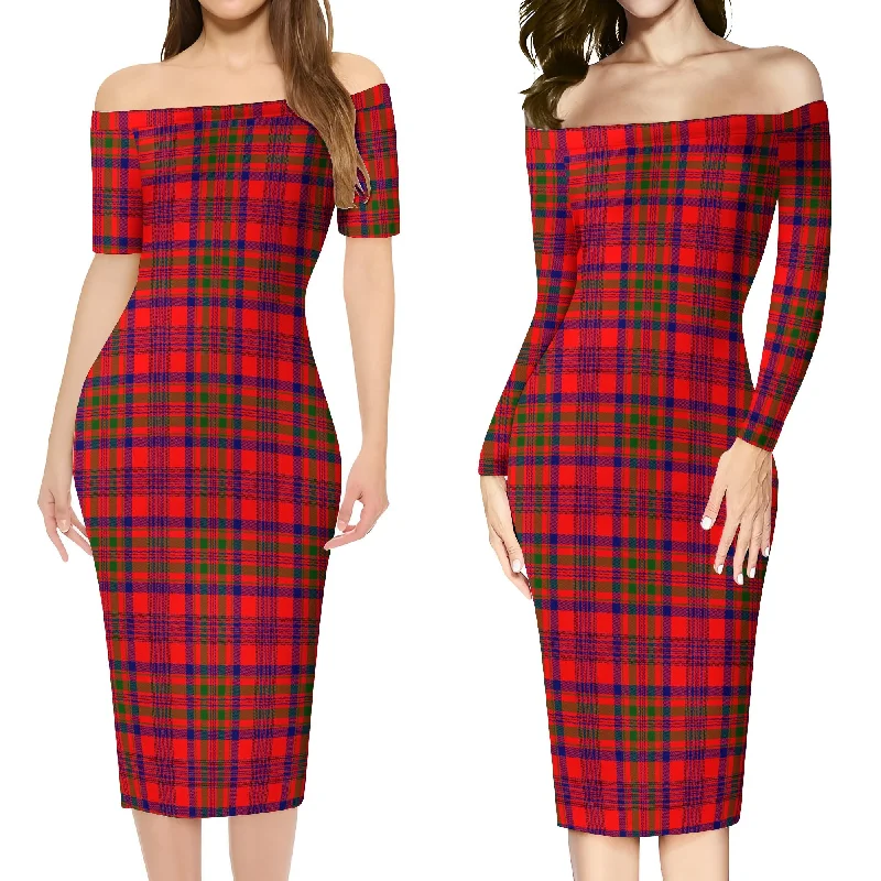 Murray of Tulloch Modern Tartan Off Shoulder Lady Dress Anniversary unclassified dresses