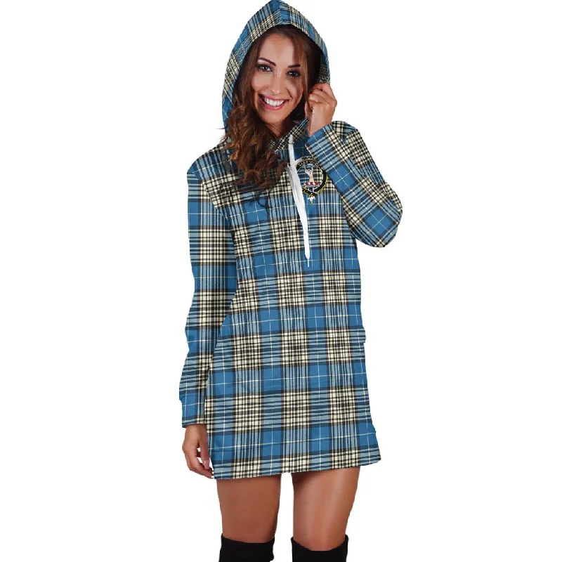 Napier Ancient Tartan Hoodie Dress with Family Crest Club unclassified dresses