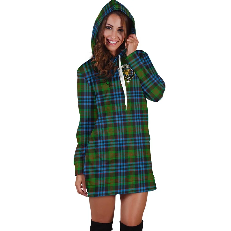 Newlands Tartan Hoodie Dress with Family Crest Anniversary unclassified dresses