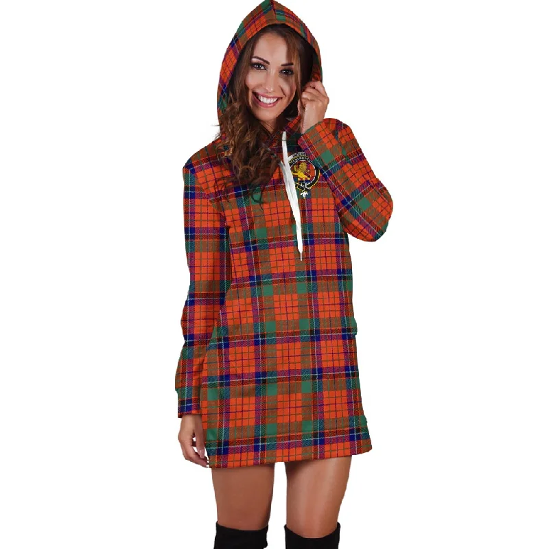 Nicolson Ancient Tartan Hoodie Dress with Family Crest Travel unclassified dresses