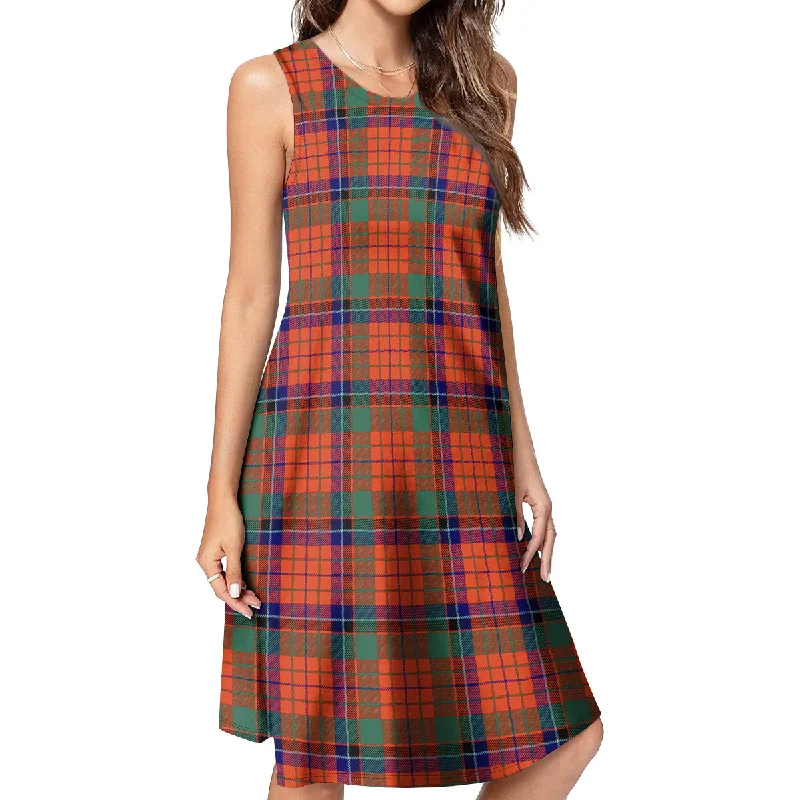 Nicolson Ancient Tartan Womens Casual Dresses Tiered unclassified dresses