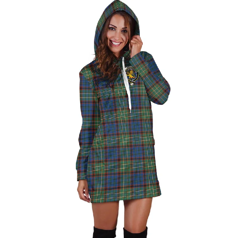 Nicolson Hunting Ancient Tartan Hoodie Dress with Family Crest Anniversary unclassified dresses