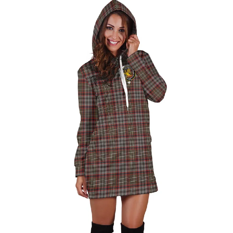 Nicolson Hunting Weathered Tartan Hoodie Dress with Family Crest Street style unclassified dresses