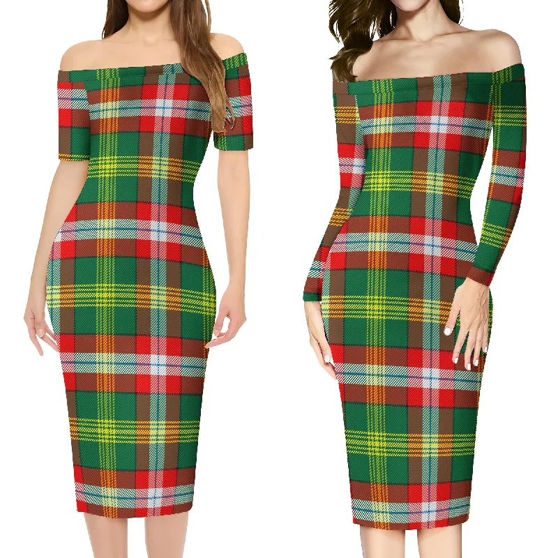 Northwest Territories Canada Tartan Off Shoulder Lady Dress Beach unclassified dresses