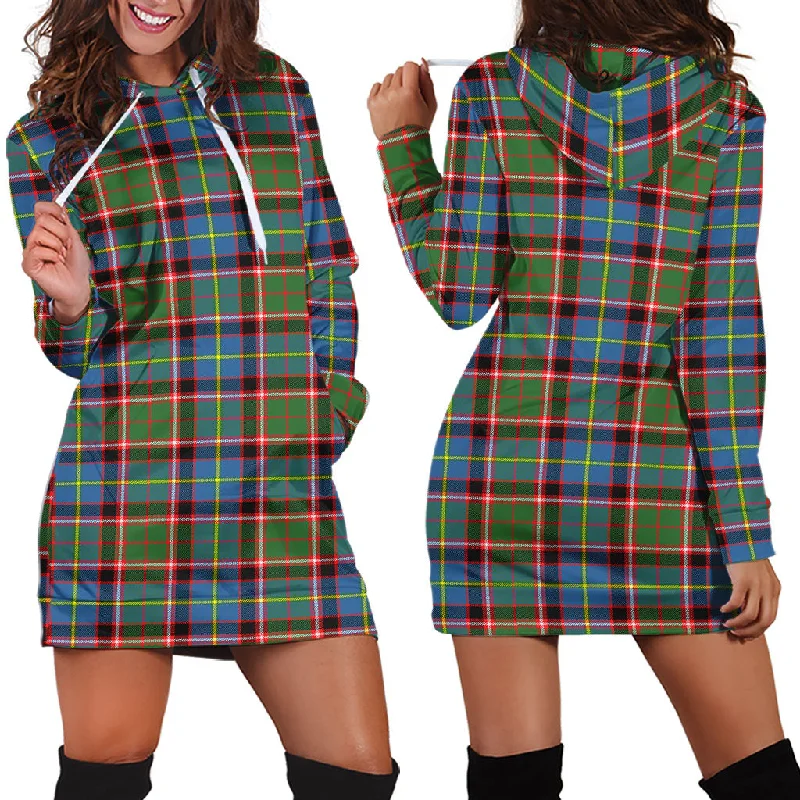 Norvel Tartan Hoodie Dress Ruched unclassified dresses