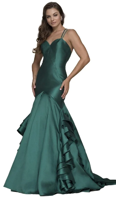 Nox Anabel - Sweetheart Ruffled Mikado Trumpet Evening Gown C034SC Popular unclassified dresses