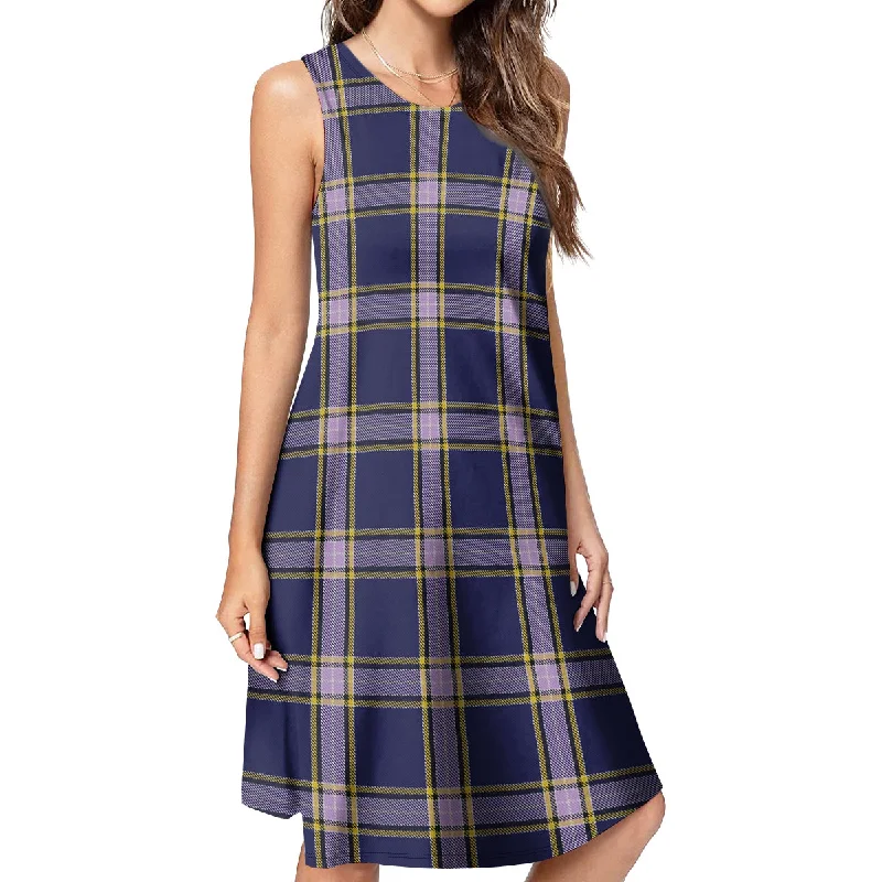 Nunavut Territory Canada Tartan Womens Casual Dresses Ruched unclassified dresses