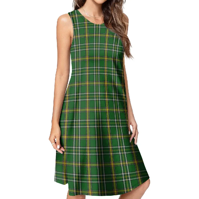 Offaly County Ireland Tartan Womens Casual Dresses Affordable unclassified dresses