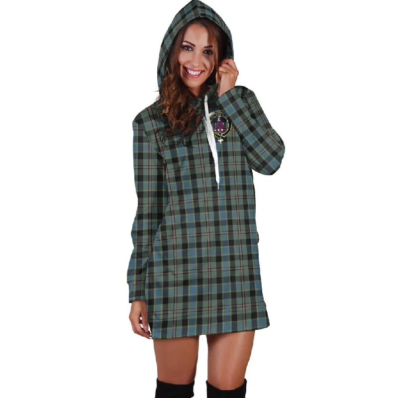 Ogilvie (Ogilvy) Hunting Tartan Hoodie Dress with Family Crest Party unclassified dresses