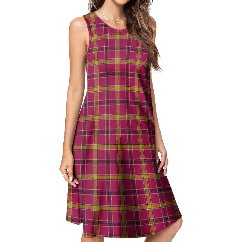 O'Meehan Tartan Womens Casual Dresses Off-shoulder unclassified dresses