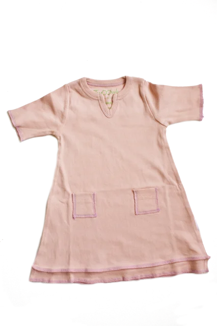 Organic Soft Rose Baby Tunic Pocket Dress Cotton unclassified dresses