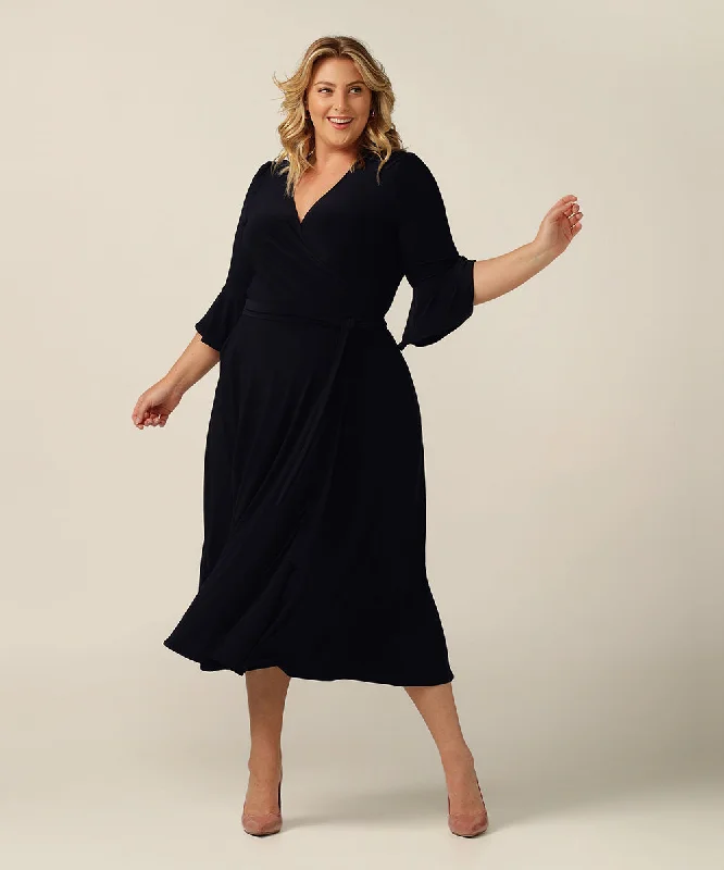 Portia Dress in Navy Long sleeve unclassified dresses