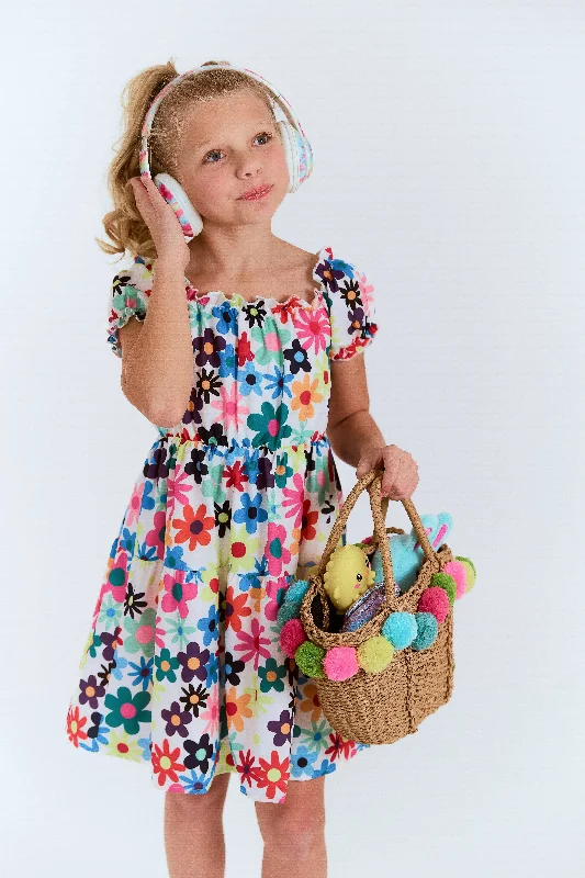 Rainbow Daisy Sundress Denim unclassified dresses