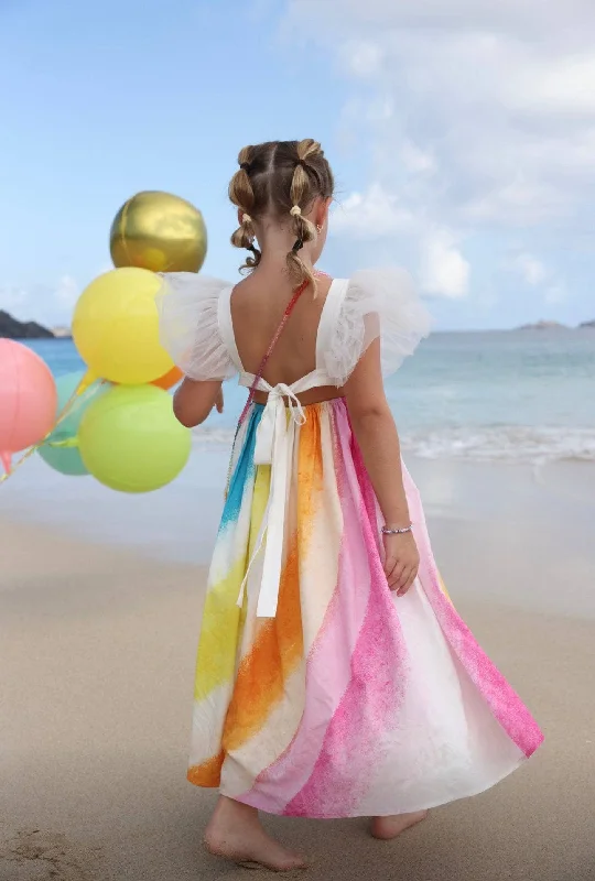 Rainbow Ruffle Dream Dress Bright color unclassified dresses