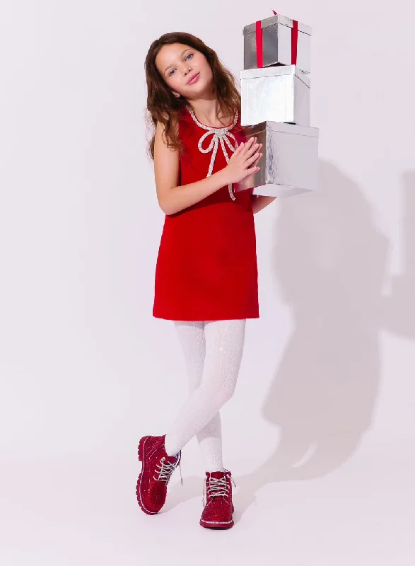 Red Velvet Bow Princess Dress Velvet unclassified dresses