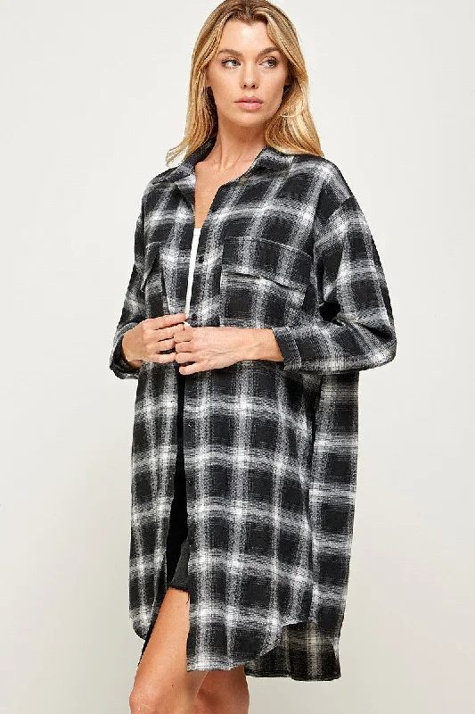 Relaxed Plaid Silk unclassified dresses