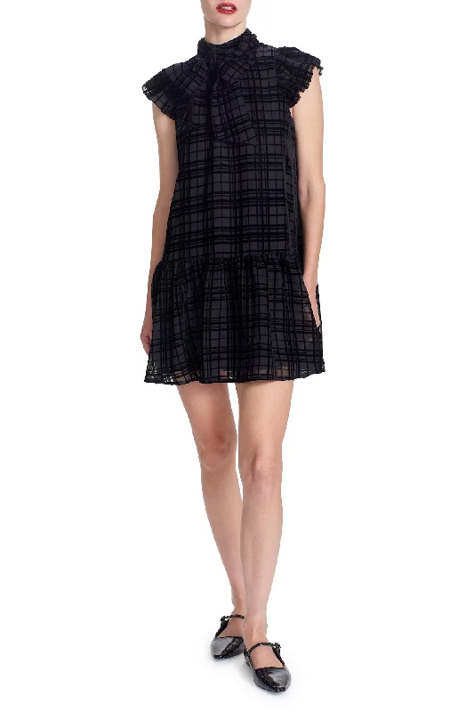 ROANNE DRESS- Velvet Plaid Silk unclassified dresses