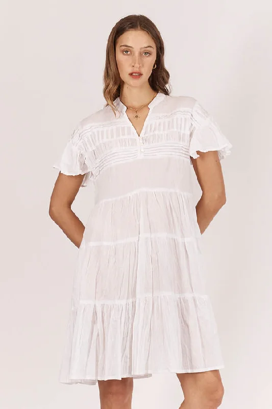 Rubyyaya Abigail Dress White Petite unclassified dresses