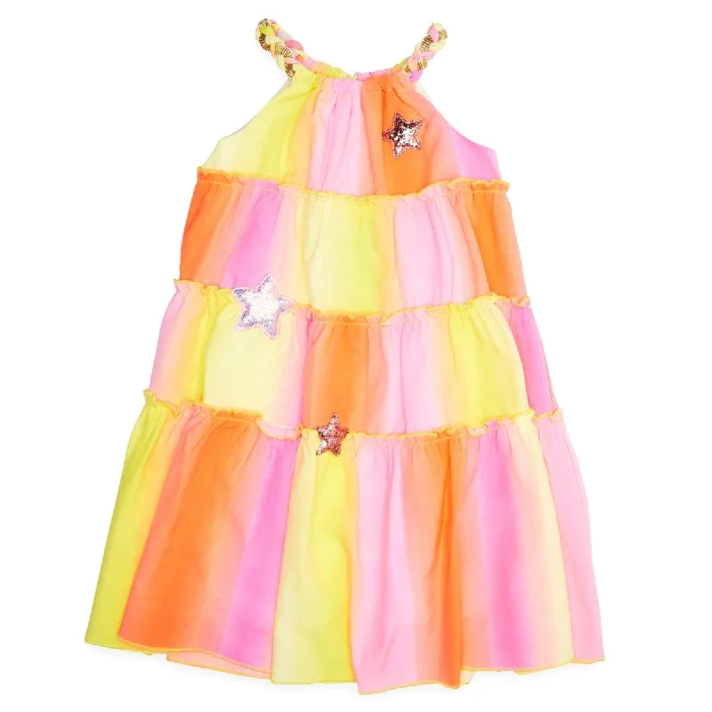 TIE DYE STAR TIERED DRESS Beach unclassified dresses