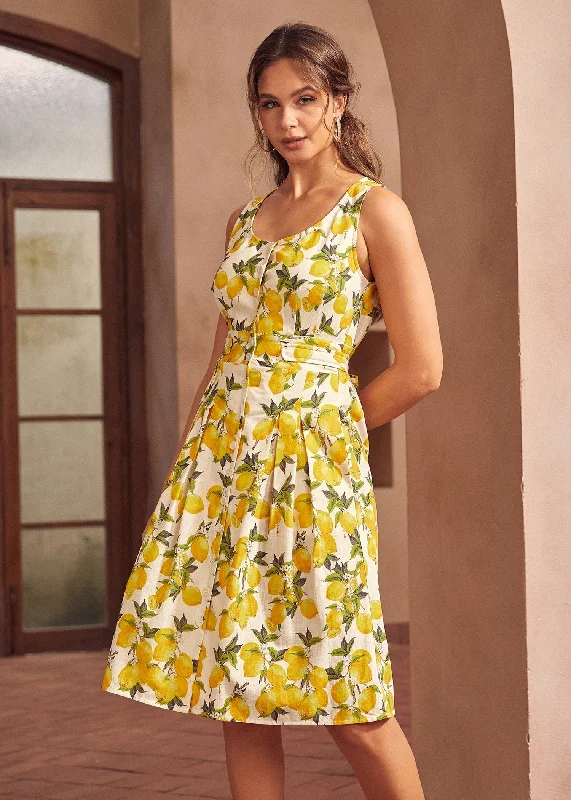 Seeking Out Sunshine Fit And Flare Dress Cotton unclassified dresses