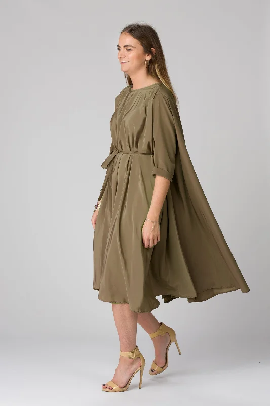 Shunka - Olive Crepe Bodycon unclassified dresses