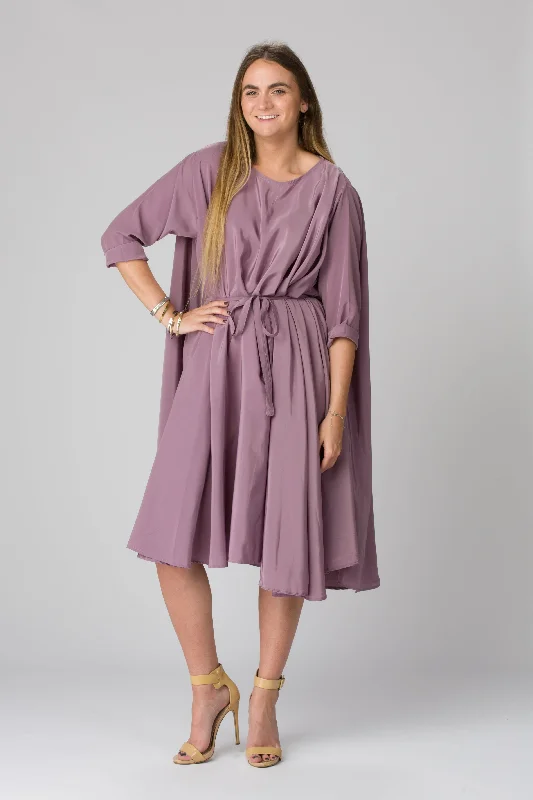 Shunka - Purple Mauve Crepe Cocktail unclassified dresses