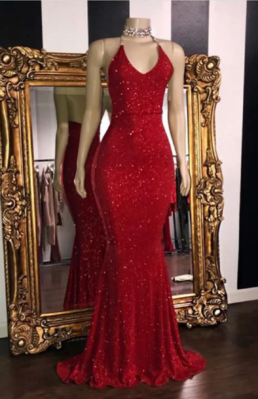 Sleeveless Spaghetti Straps Mermaid Prom Dresses Velvet unclassified dresses