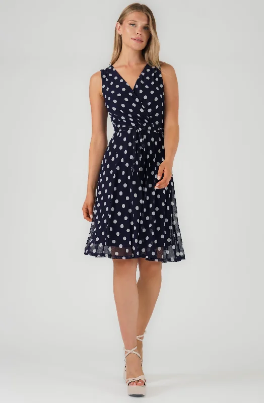 Sleevless Polka Dot Dress Anniversary unclassified dresses