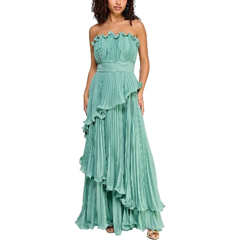 Speechless Womens Juniors Pleated Strapless Evening Dress Casual chic unclassified dresses