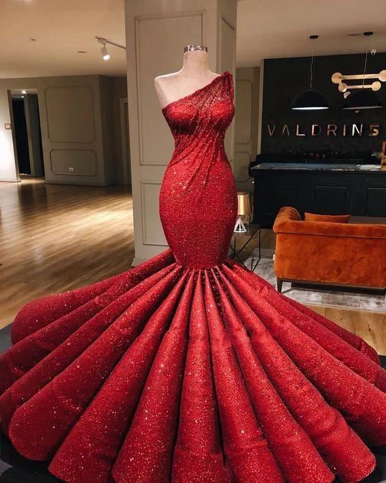 stunning red mermaid formal prom evening dress Comfortable unclassified dresses