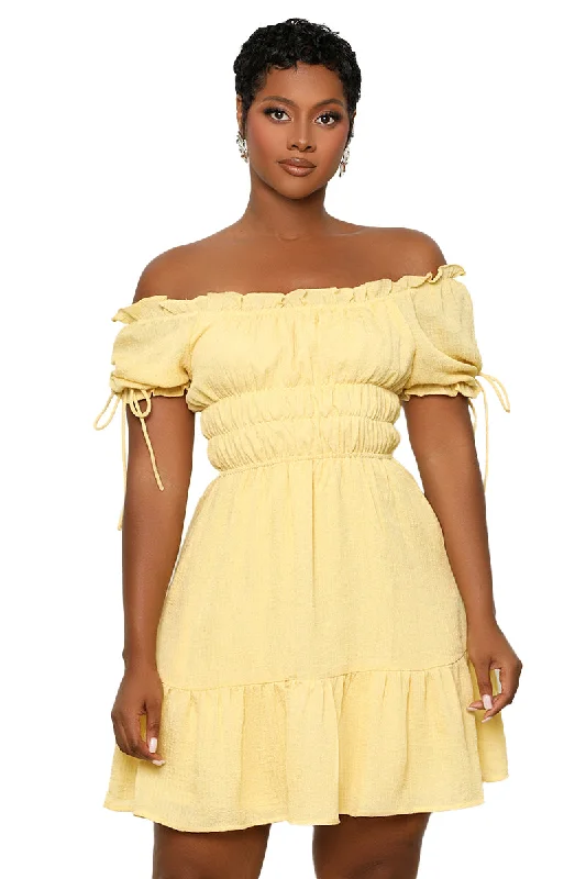 Summer’s Best Baby Doll Dress (Yellow) Halter unclassified dresses