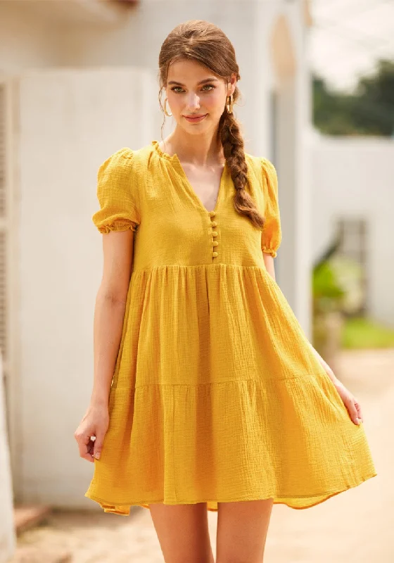 Sunshine Serenade Babydoll Dress Vintage unclassified dresses