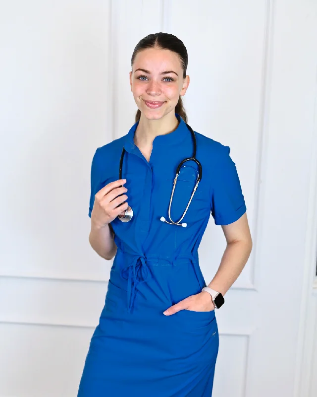 The Iconic Scrub Dress in the Original Collection | Royal Blue Mesh unclassified dresses