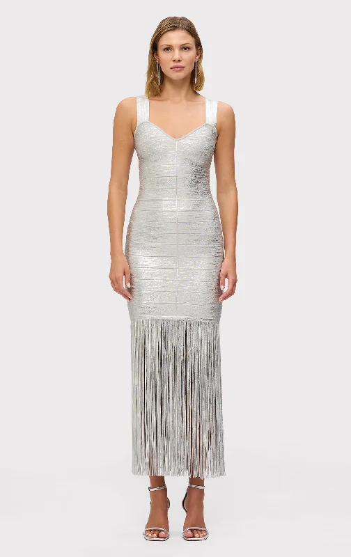 THE METALLIC ALBA GOWN Tiered unclassified dresses