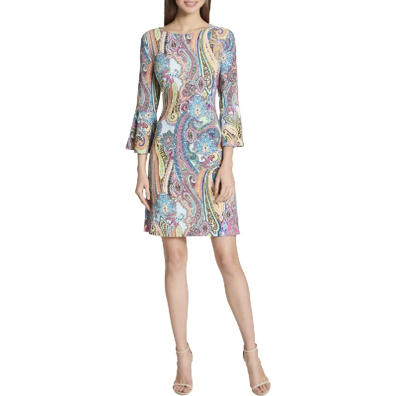 Tommy Hilfiger Womens Paisley Bell Sleeves Wear to Work Dress Budget-friendly unclassified dresses