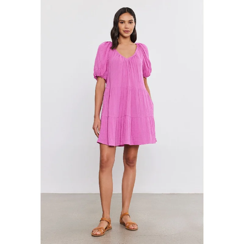 Velvet Helena Dress in Orchid Dark color unclassified dresses