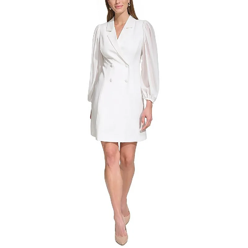 Vince Camuto Womens Crepe Chiffon Sleeve Sheath Dress Lace unclassified dresses