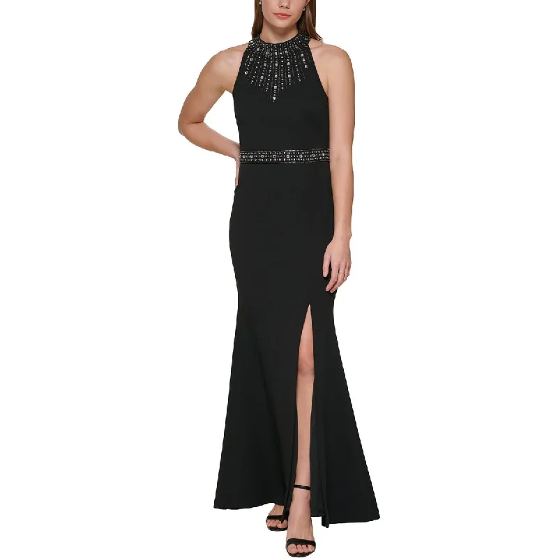 Vince Camuto Womens Embellished Halter Evening Dress Bodycon unclassified dresses