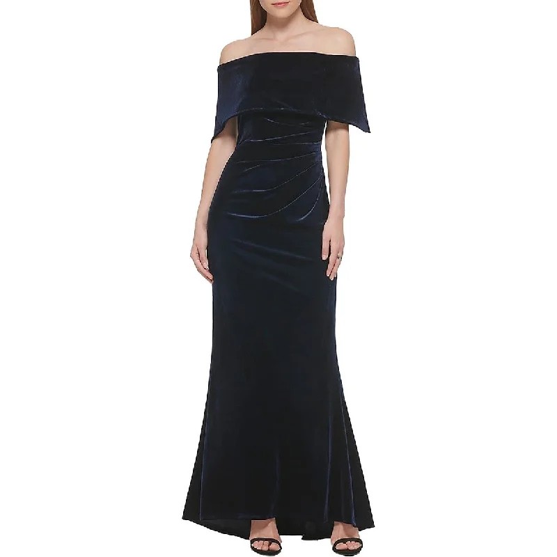 Vince Camuto Womens Velvet Off-The-Shoulder Evening Dress Unique unclassified dresses