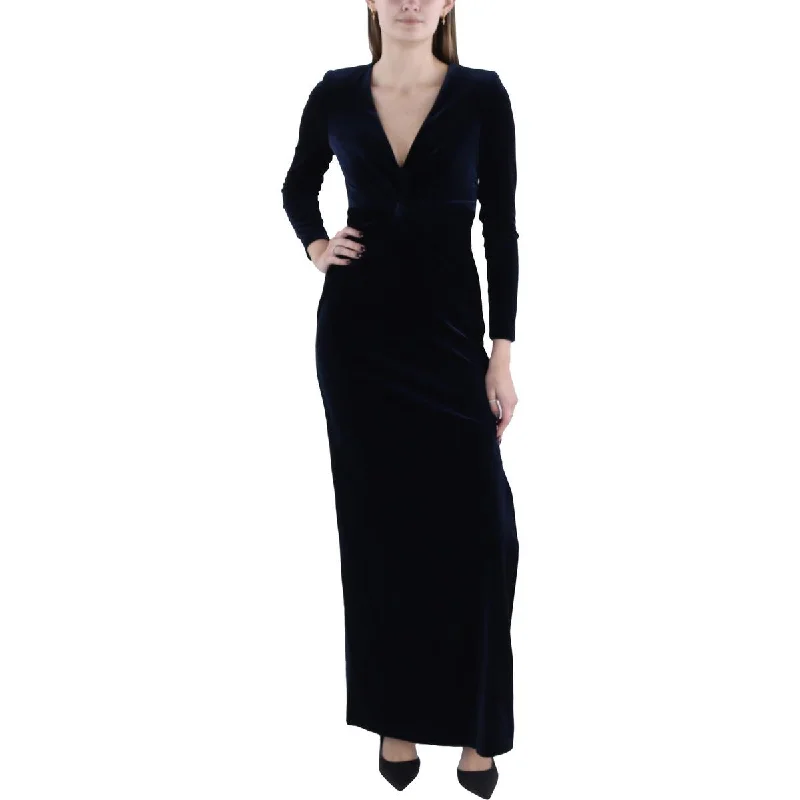 Vince Camuto Womens Velvet V-Neck Evening Dress Wrap unclassified dresses