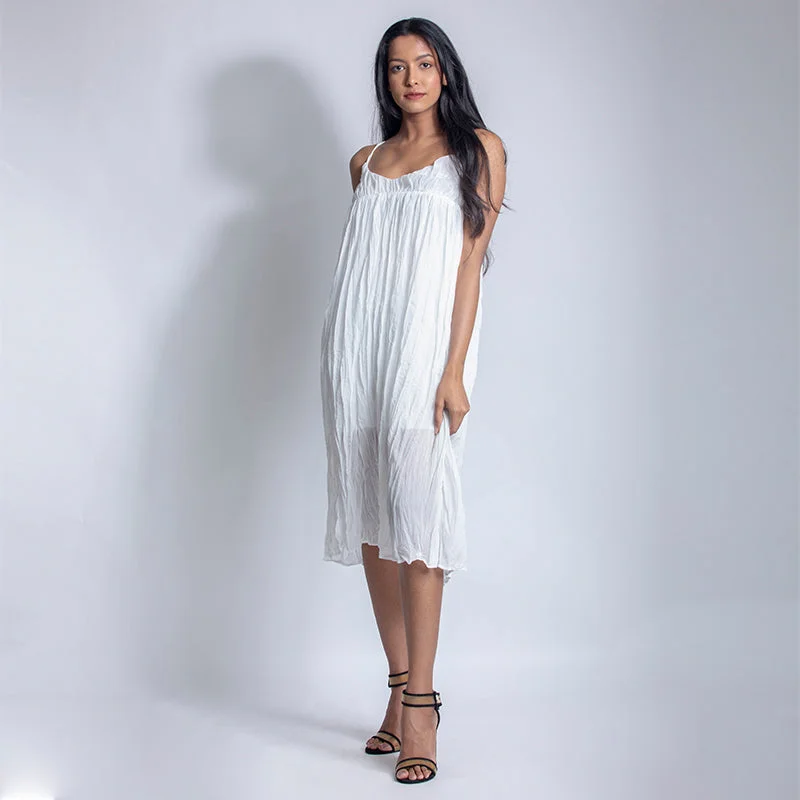 White Shimmer Dress Monochrome unclassified dresses